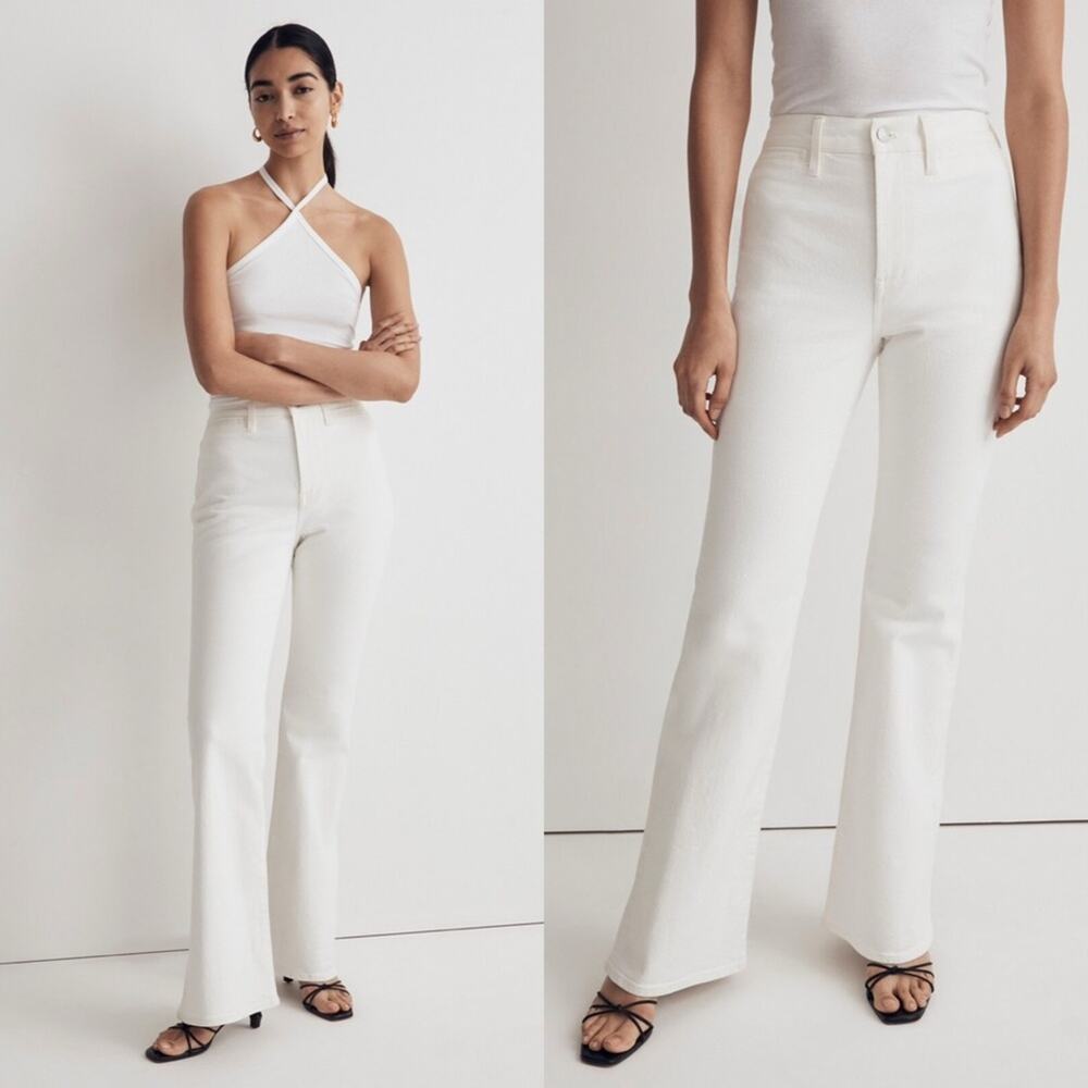Madewell Women's White Flare & Wide Leg Jeans